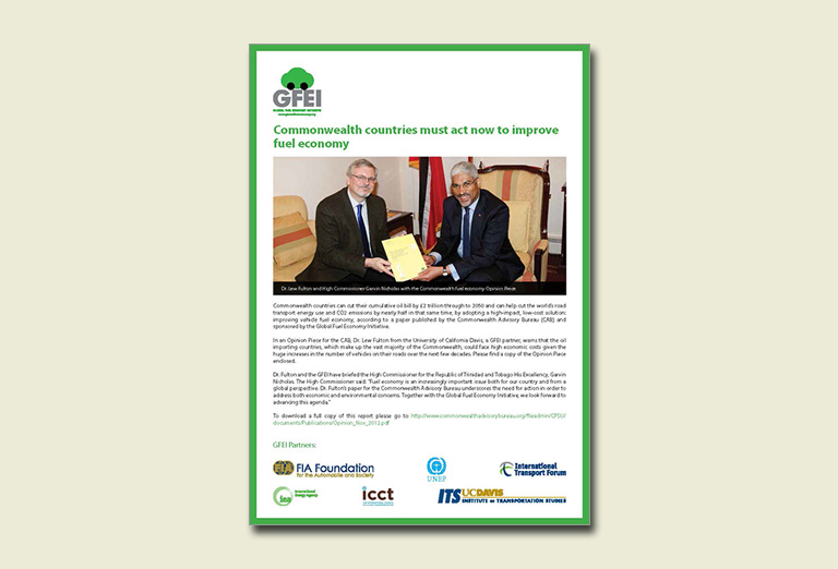 Commonwealth countries must act now to improve fuel economy