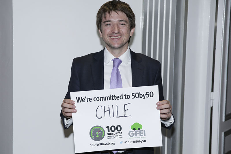 Cristián Bowen Chile’s Vice Minister for Transport endorsed the 100for50by50 campaign