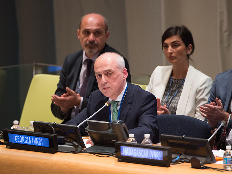 Georgia was among the 22 countries reporting on their progress towards achieving the Sustainable Development Goals.