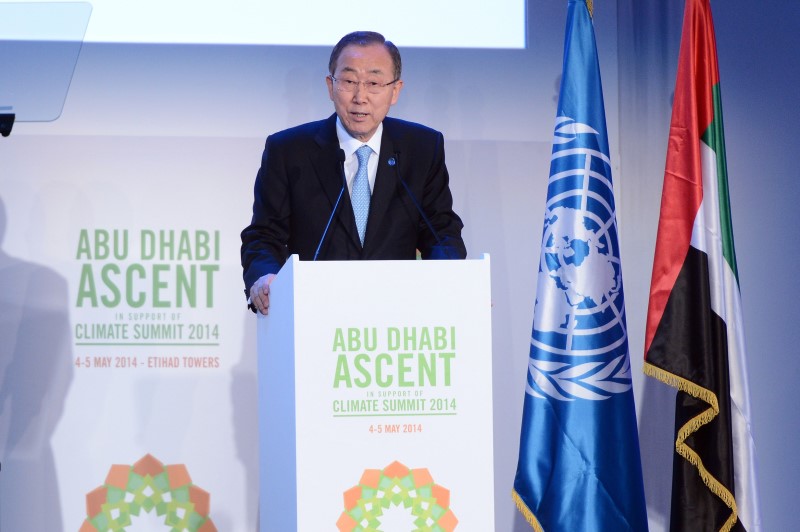 Ban Ki-moon addresses the Abu Dhabi Ascent conference