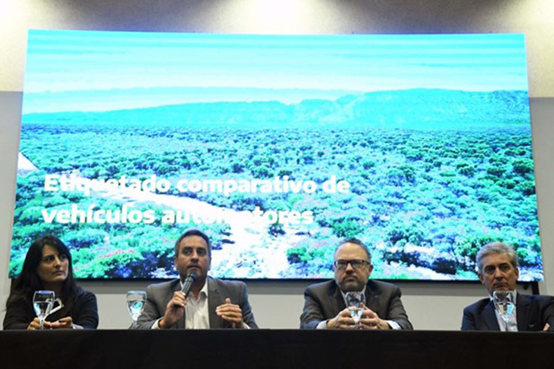 Left to Right: María Soledad Cantero (Chief of staff of Minister Cabandié); Juan Cabandié (Minister of Environment and Sustainable Development); Matías Kulfas (Minister of Productive Development); Sergio Federovisky (Head of Secretariat of Environmental Control and Monitoring).