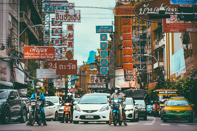 Busy traffic in Thailand